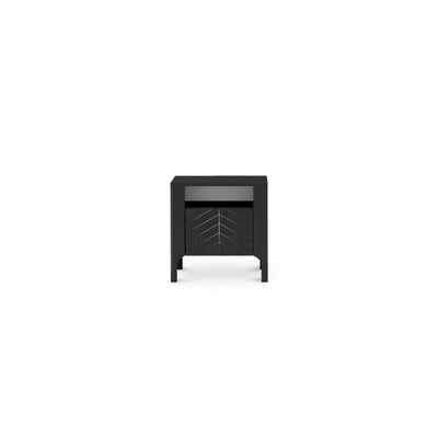 EKLIPSO bedside table 54x57 with an open niche in a modern style – colour Black | Pillovely