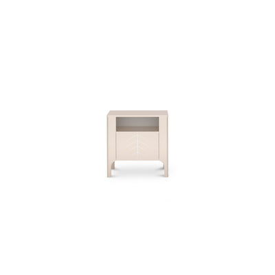 EKLIPSO bedside table 54x57 with an open niche in a modern style, colour Cashmere – front view | Pillovely