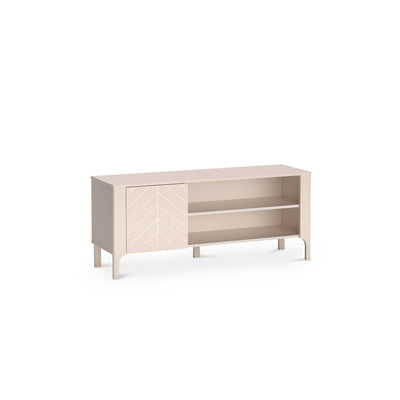 EKLIPSO TV cabinet 135x57 with open shelving in a modern style, colour Cashmere – main image | Pillovely