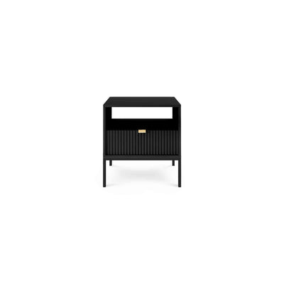 Szafka nocna z szufladą 54x56 cm w stylu glamour | Roza