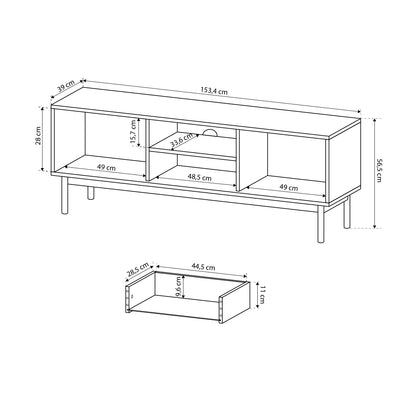 TV cabinet 154x57 in minimalist style | Sabi