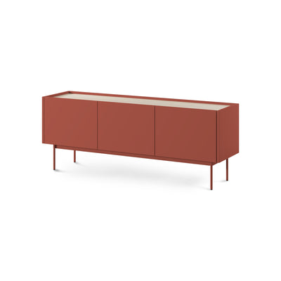 Szafka RTV pod telewizor 144x55 w stylu japandi | Bema Ceramic Red