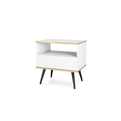 Szafka nocna 54x59 cm w stylu modern classic | Meva Biały Czarny