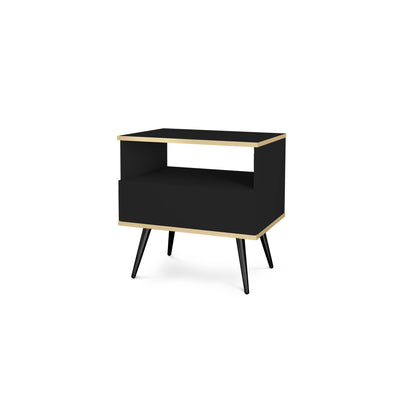 Szafka nocna 54x59 cm w stylu modern classic | Meva Czarny Czarny