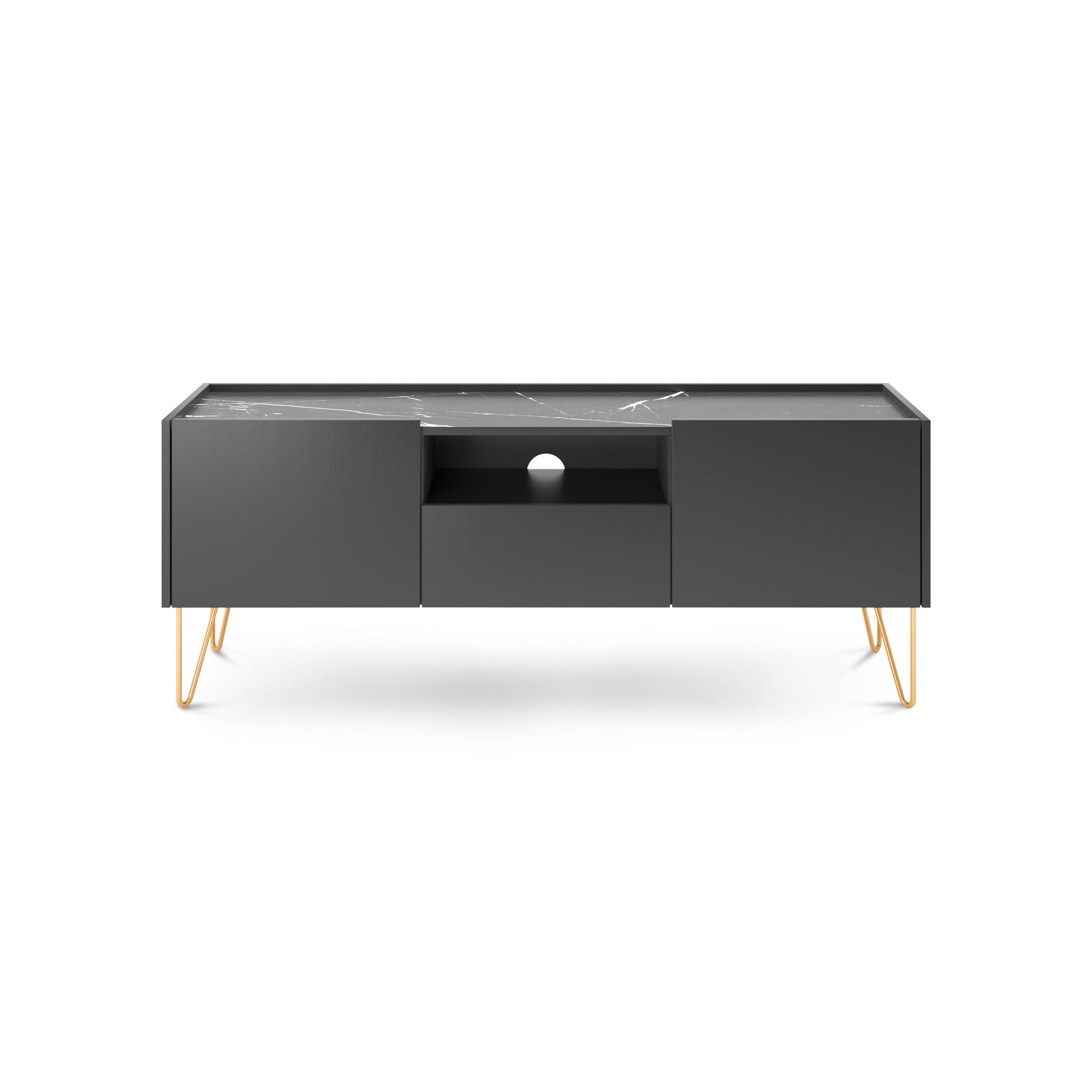 Szafka RTV 144x55 w stylu glamour | Ballada