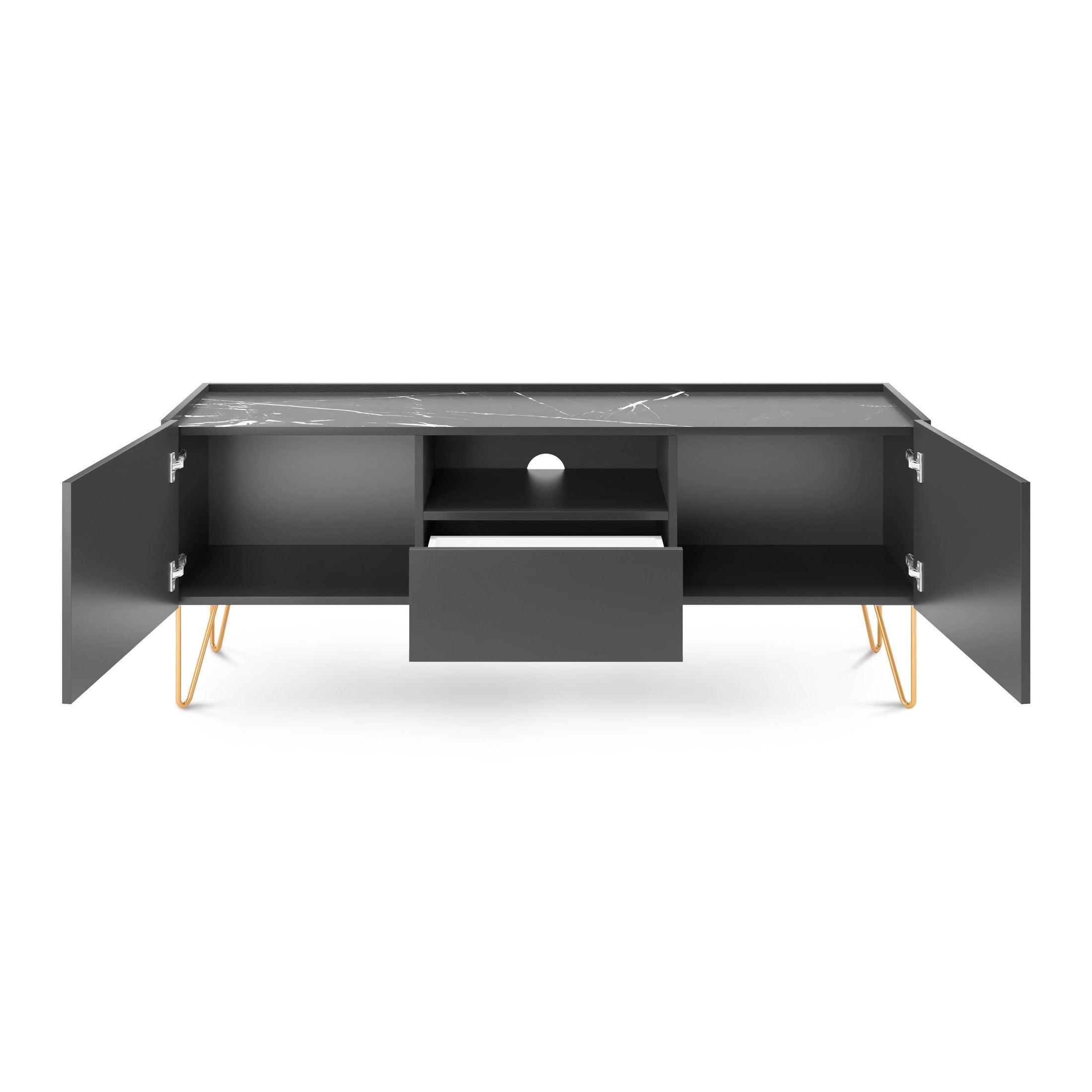Szafka RTV 144x55 w stylu glamour | Ballada