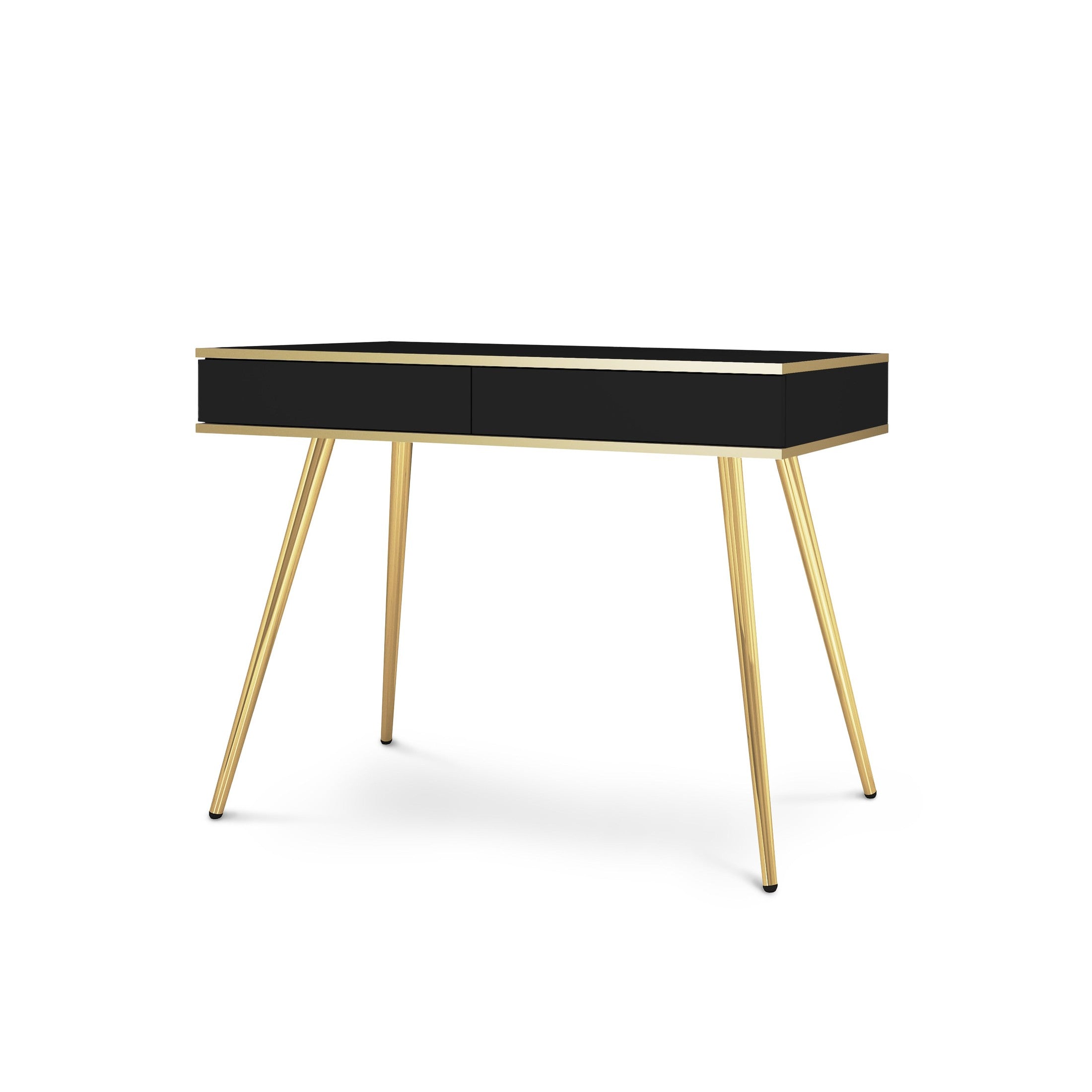 Toaletka 102x80 cm w stylu modern classic | Meva Czarny Złota