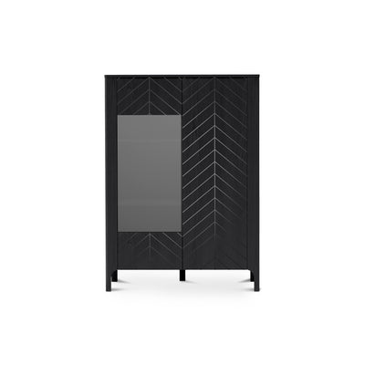 EKLIPSO display cabinet 103x145 with glazing in a modern style – colour Black | Pillovely