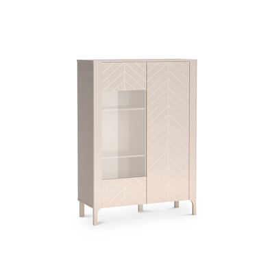 EKLIPSO display cabinet 103x145 with glazing in a modern style, colour Cashmere – main image | Pillovely