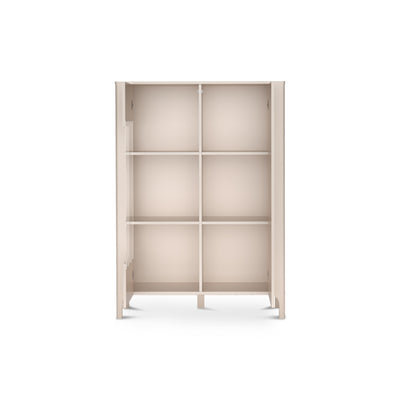 EKLIPSO display cabinet 103x145 with glazing in a modern style, colour Cashmere – open view | Pillovely