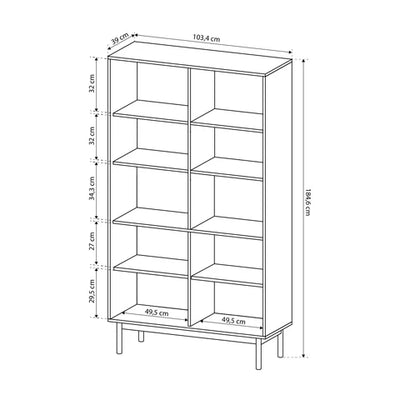 Witryna 104x185 cm w stylu japandi | Sabi
