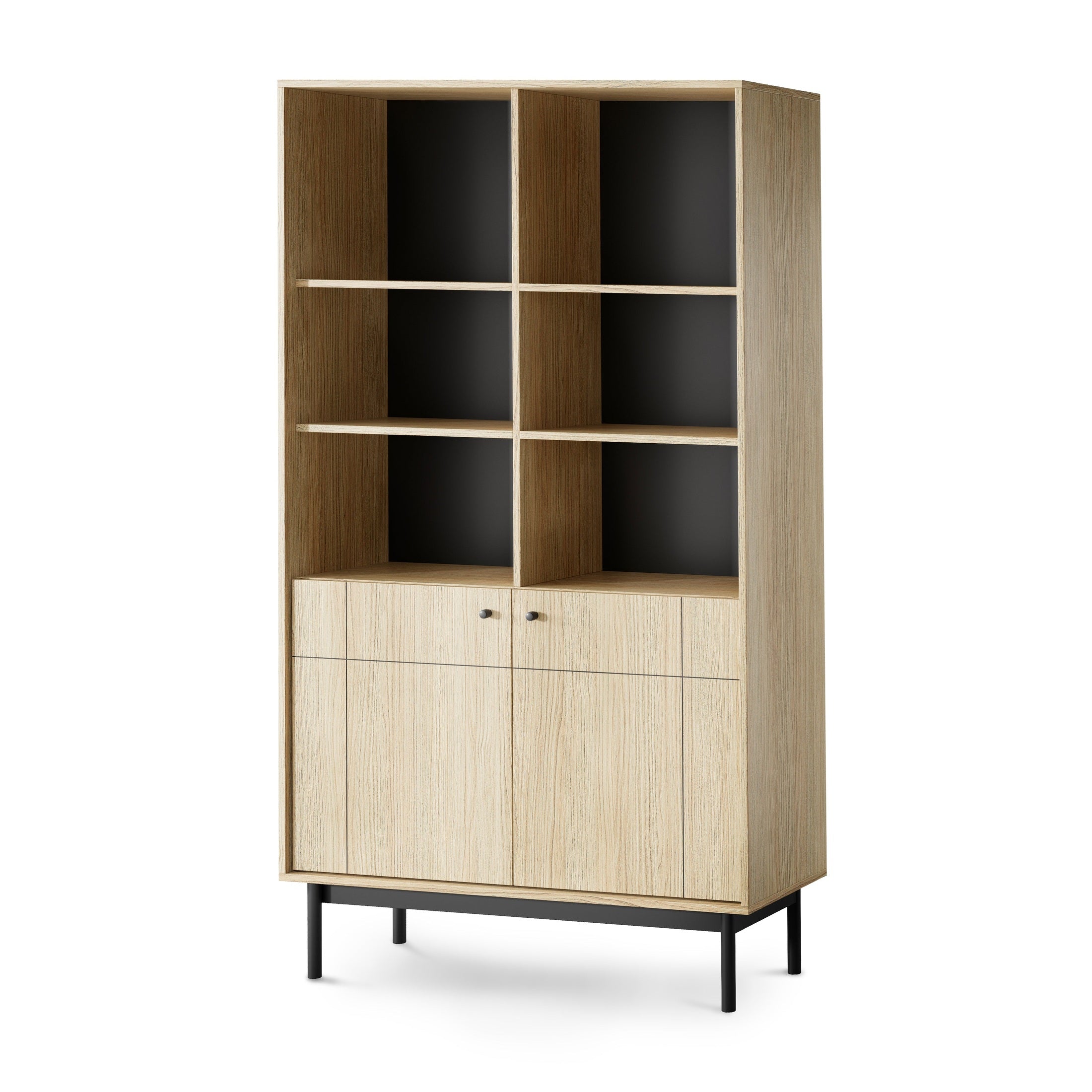 Witryna 104x185 cm w stylu japandi | Sabi Dąb Linea
