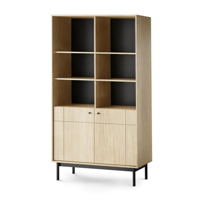 Witryna 104x185 cm w stylu japandi | Sabi Dąb Linea