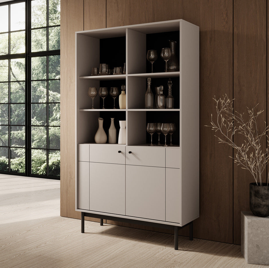 Witryna 104x185 cm w stylu japandi | Sabi