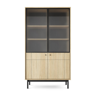Witryna przeszklona 104x185 cm w stylu japandi | Sabi
