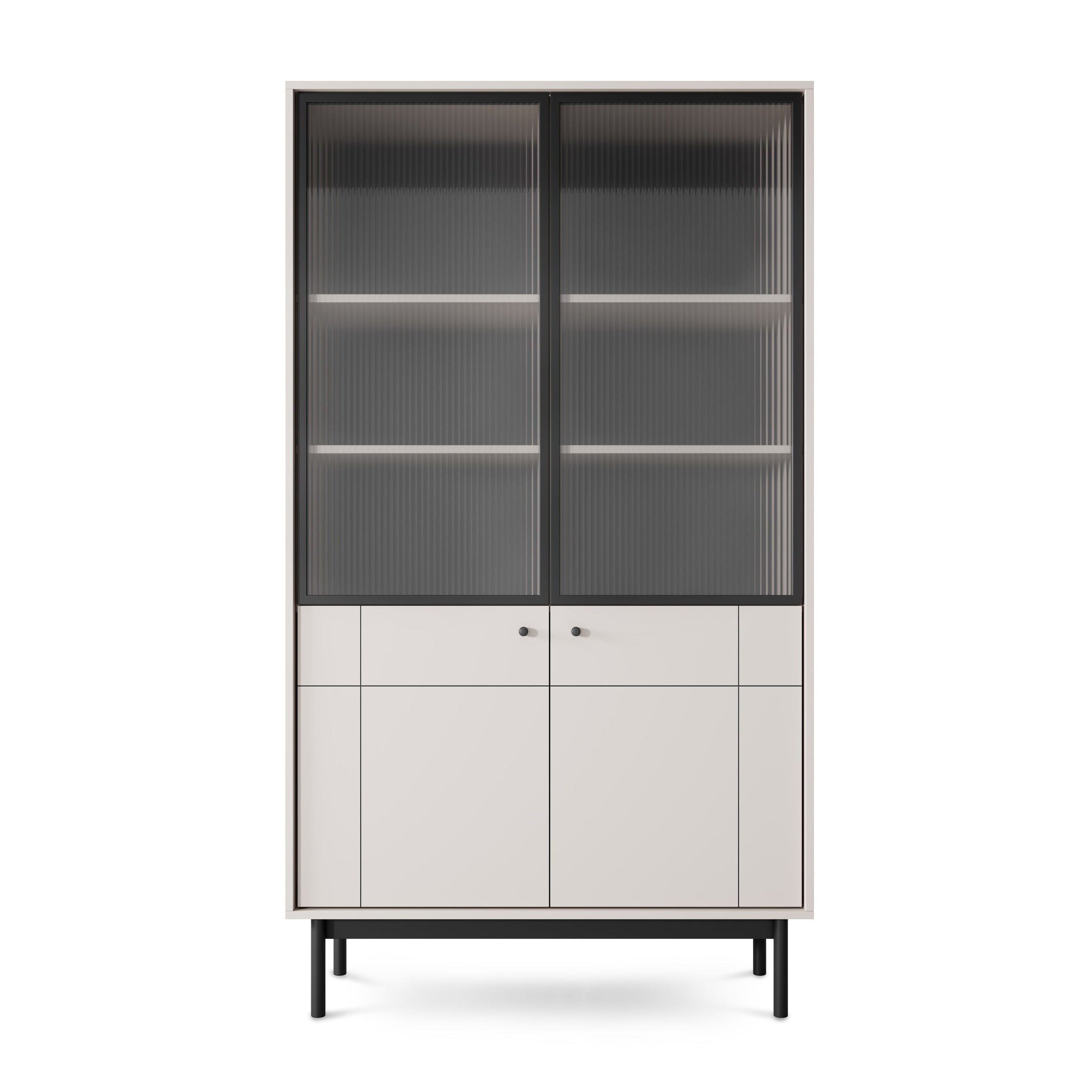 Witryna przeszklona 104x185 cm w stylu japandi | Sabi