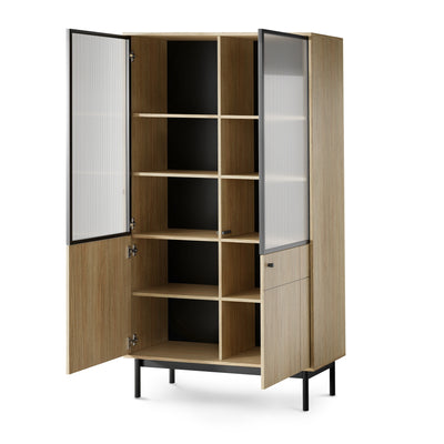 Witryna przeszklona 104x185 cm w stylu japandi | Sabi