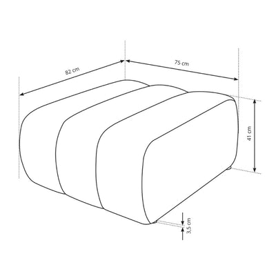 Relaxation pouf 82x41 cm in organic modern style | BALOA
