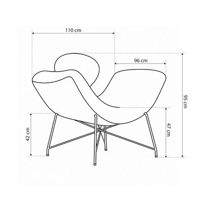 Relaxation armchair in glamour style | Lampardo