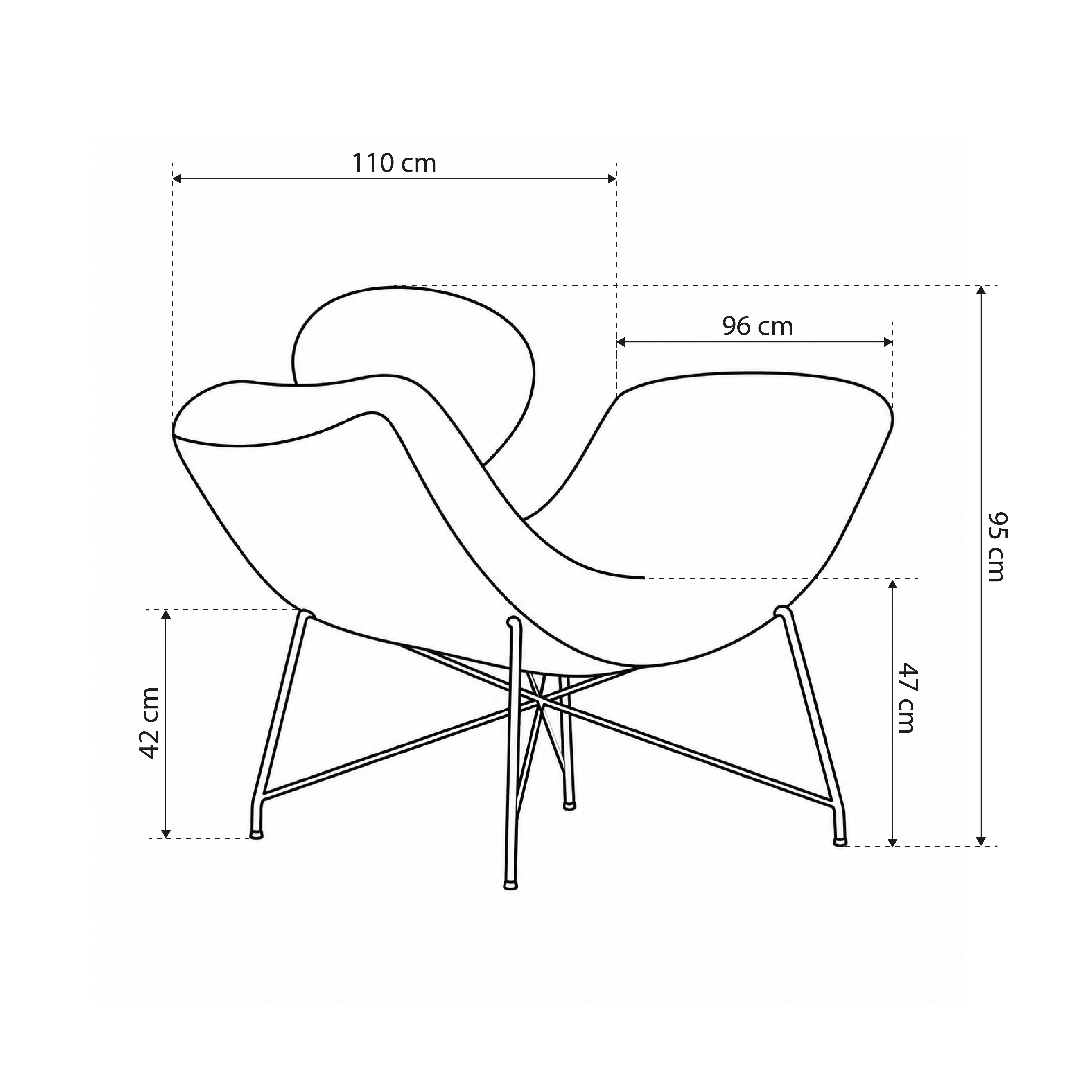 Relaxation armchair in glamour style | Lampardo