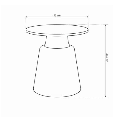 Round coffee table with a diameter of 45 cm in modern style | Fumor
