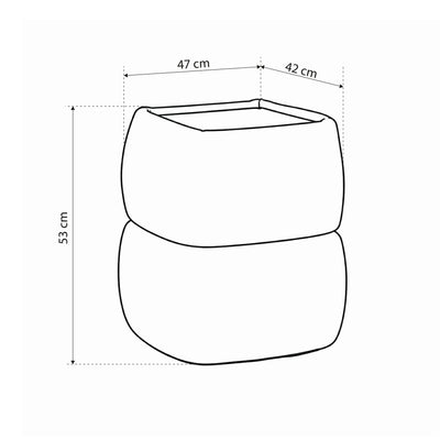 Bedside table 47x53 without drawers in minimalist style | PUFFRA