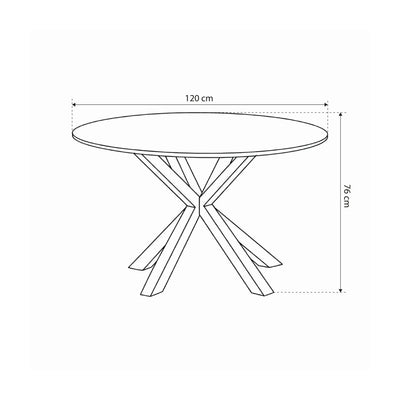 Round table 120x76 cm in elegant style | Morial