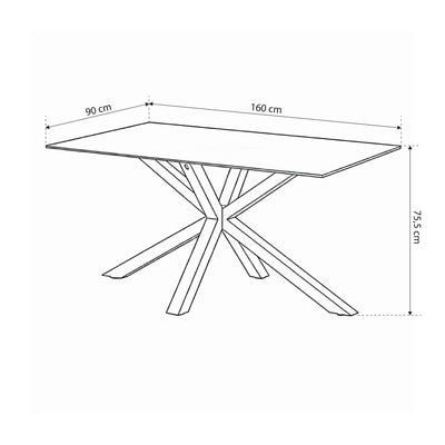 Dining table 160x76 cm in modern style | Oryss