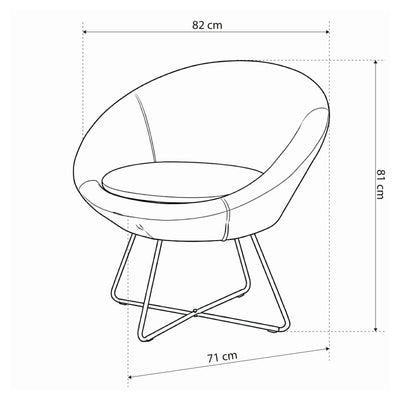 Relaxation armchair with contoured backrest in modern style | Otulo