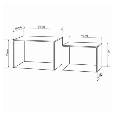 Set of two coffee tables in modern style | Quadrato