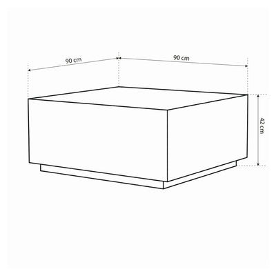 Coffee table 90x42 cm in minimalist style | Quadrato