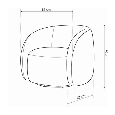 Swivel armchair with soft seat in modern style | Setum