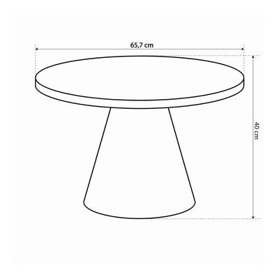 Round coffee table with a diameter of 66 cm in modern style | Soren