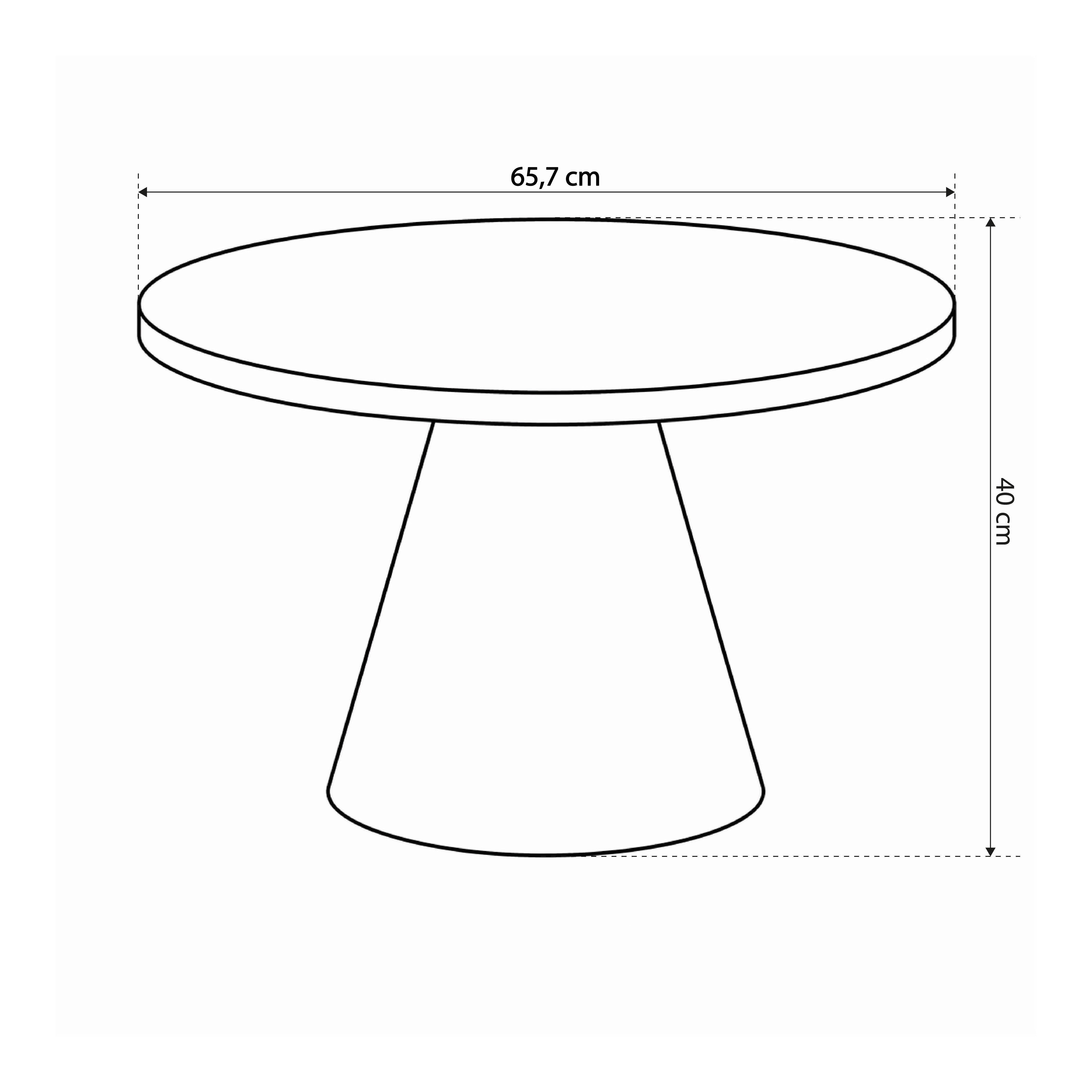 Round coffee table with a diameter of 66 cm in modern style | Soren