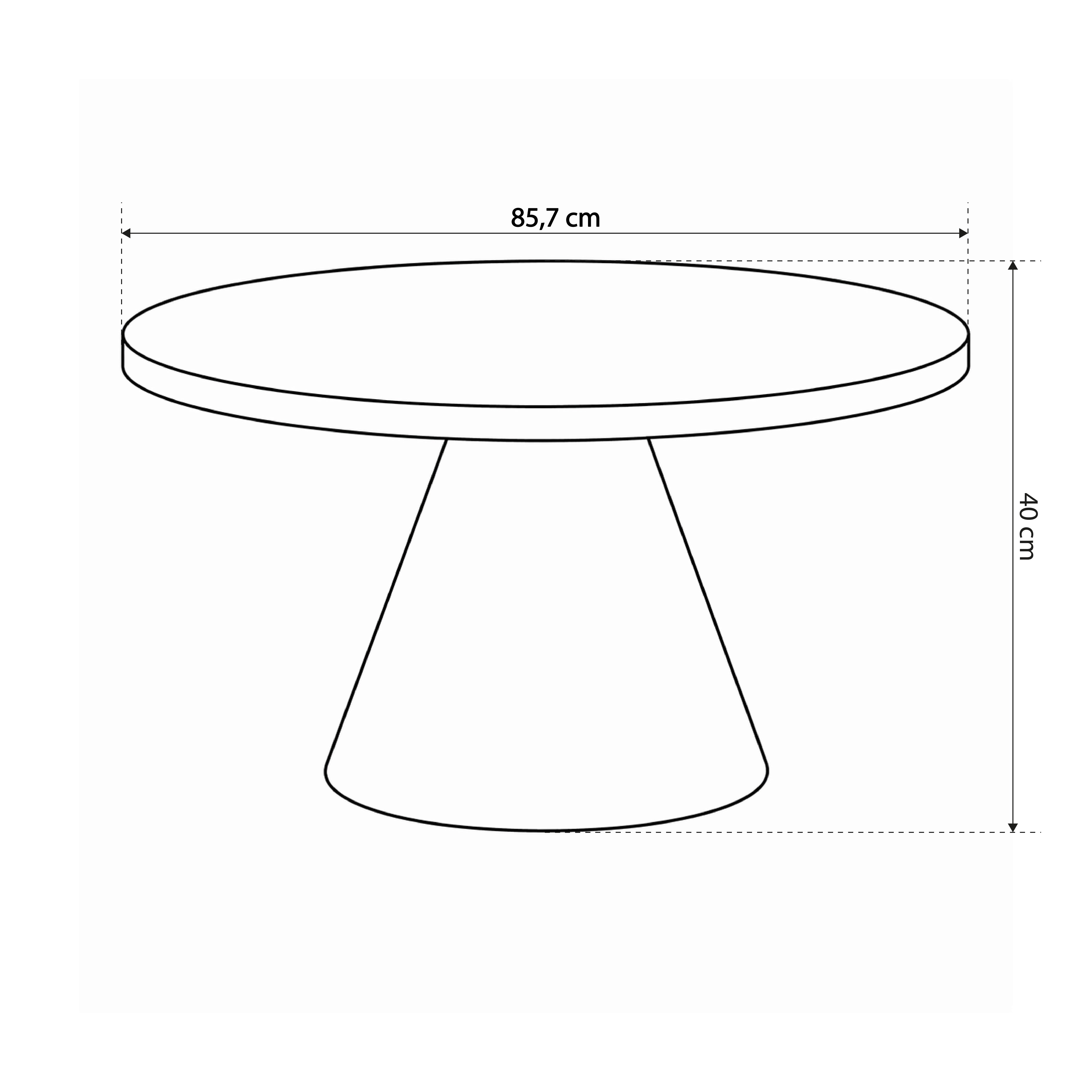Round coffee table with a diameter of 86 cm in modern style | Soren