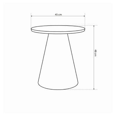 Round coffee table with a diameter of 45 cm in soft loft style | Talin