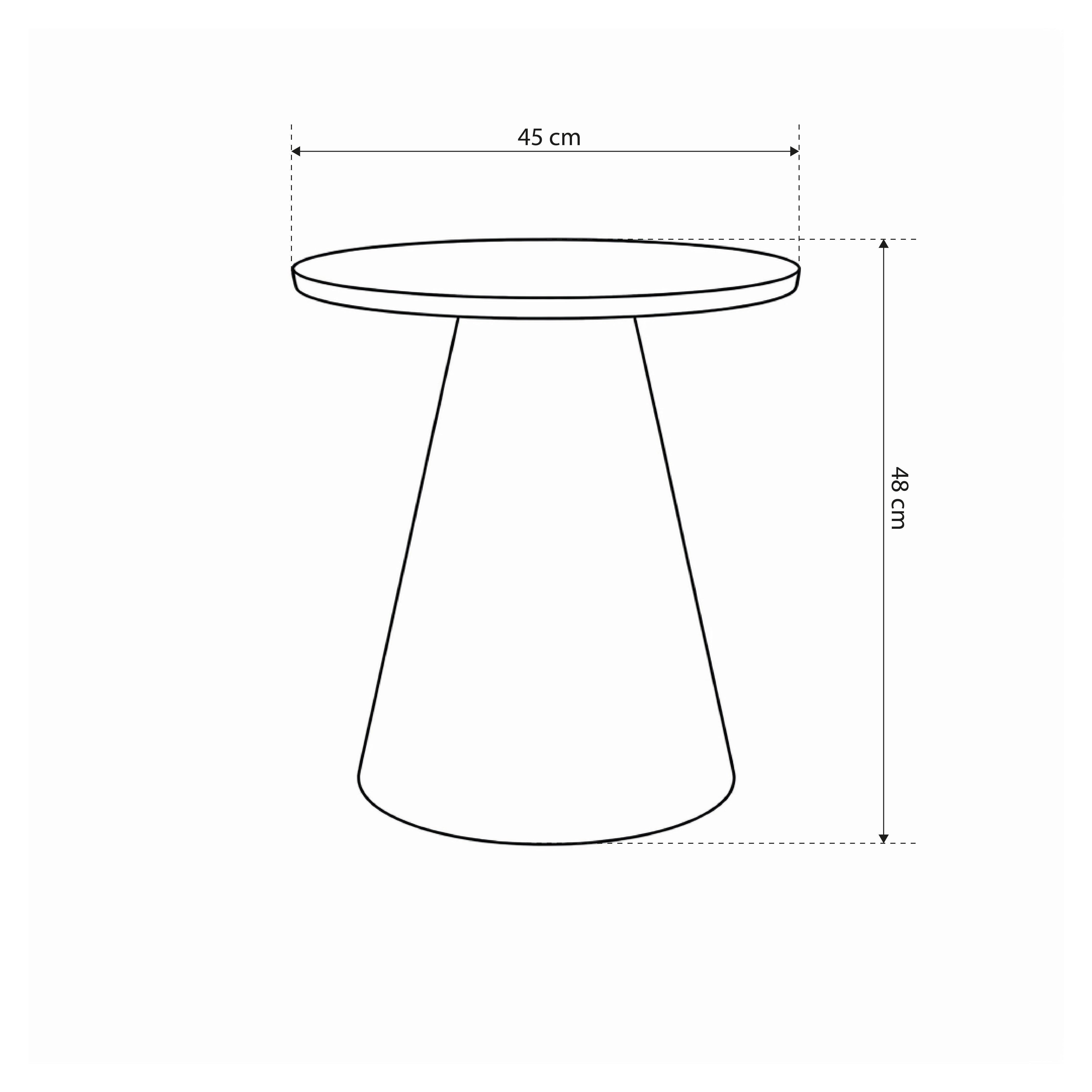 Round coffee table with a diameter of 45 cm in soft loft style | Talin
