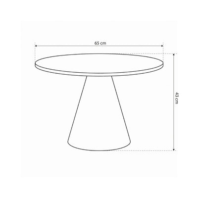 Round coffee table with a diameter of 65 cm in soft loft style | Talin