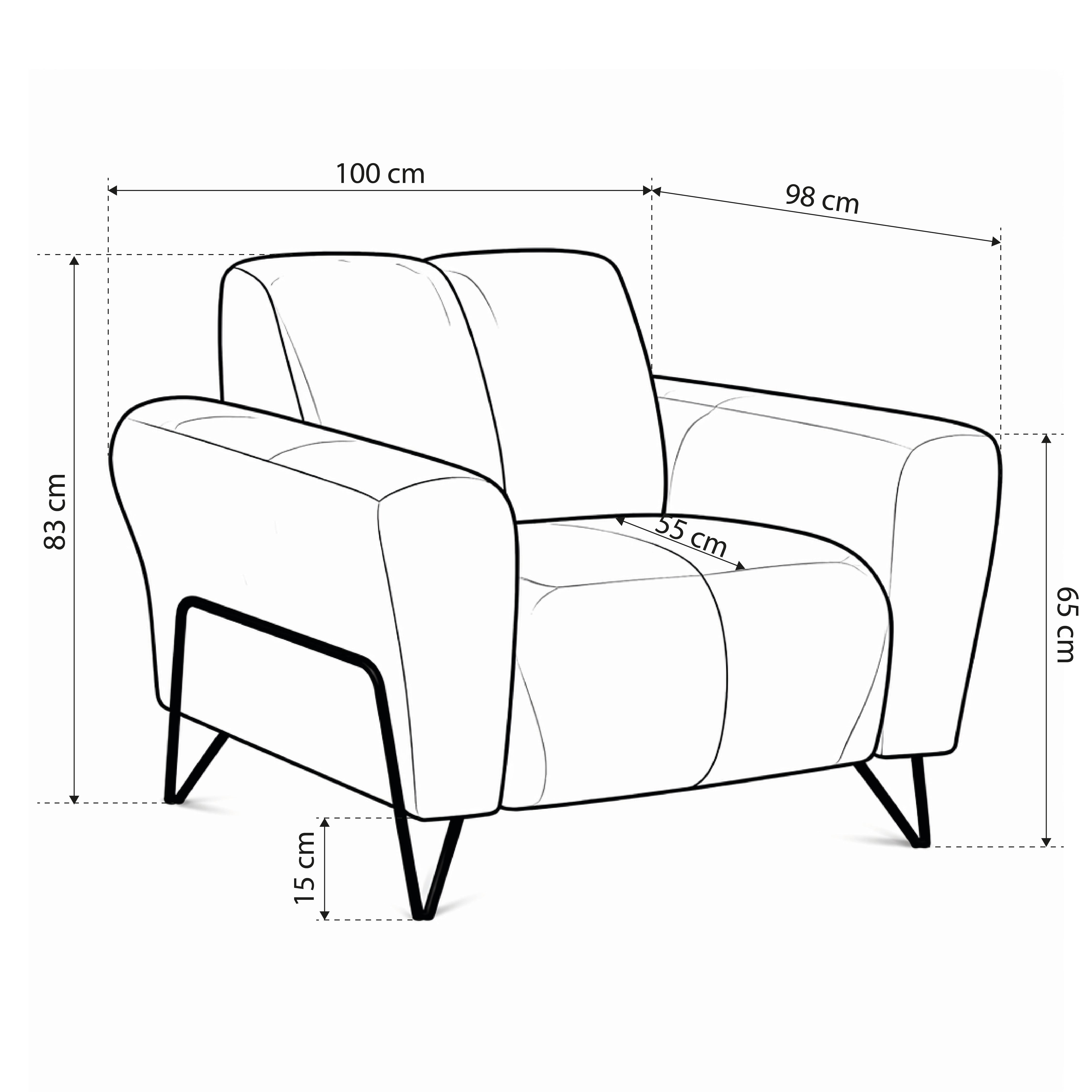 Upholstered relaxation armchair in modern style, Storm fabric | Nellia