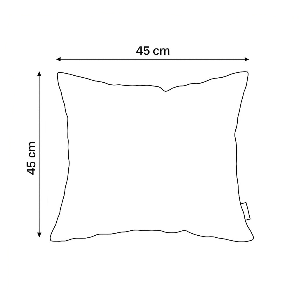Decorative cushion 45x45 cm in glamour style – 100% PES plush, soft texture | Plush