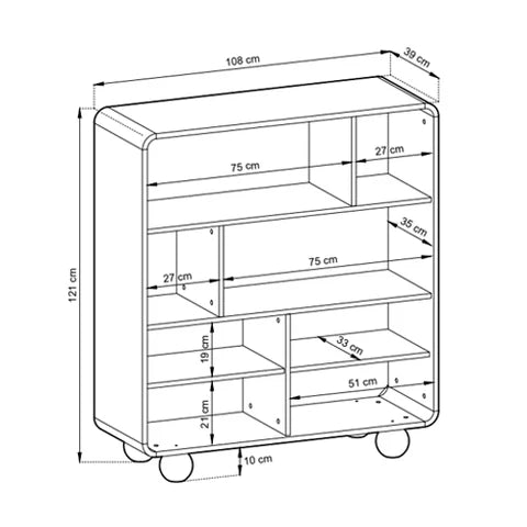 Regał 108x121 w stylu japandi | Ballo
