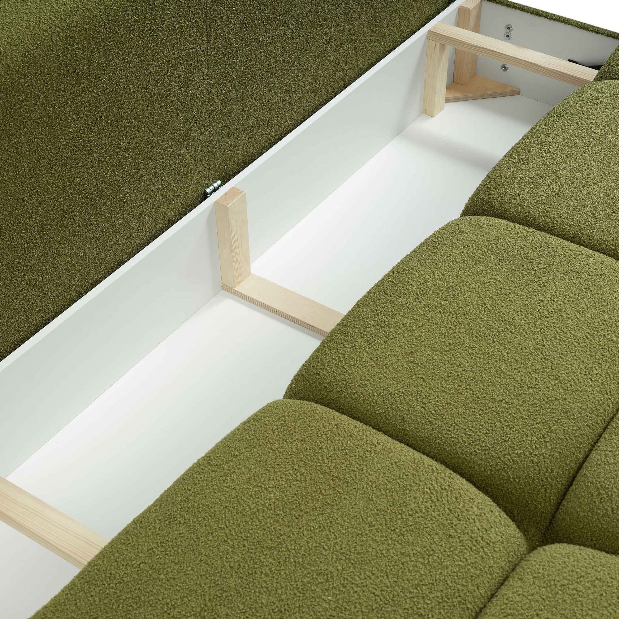 Sofa 3-osobowa z funkcją spania 142x200 w stylu miękkiego minimalizmu – z pojemnikiem, automat DL | Milorya