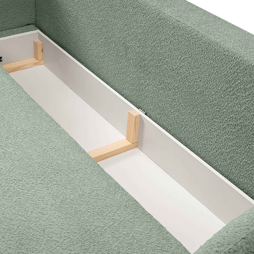 Sofa z funkcją spania 142x200 w stylu nowoczesnym, tkanina Abriamo | OLEMO