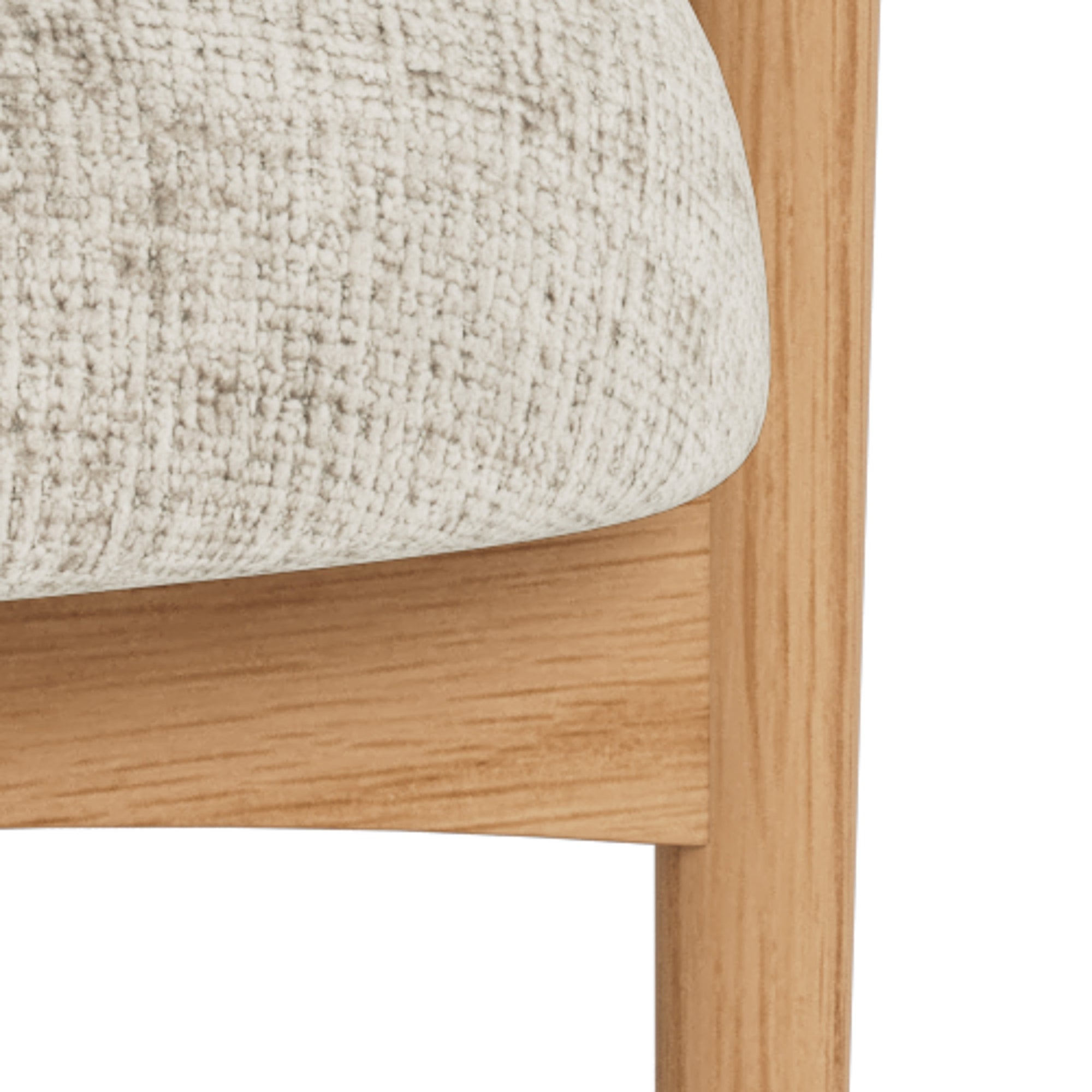 Fotel wypoczynkowy w stylu skandynawskim - lite drewno dębowe, ergonomiczna forma, miękkie siedzisko | Ren