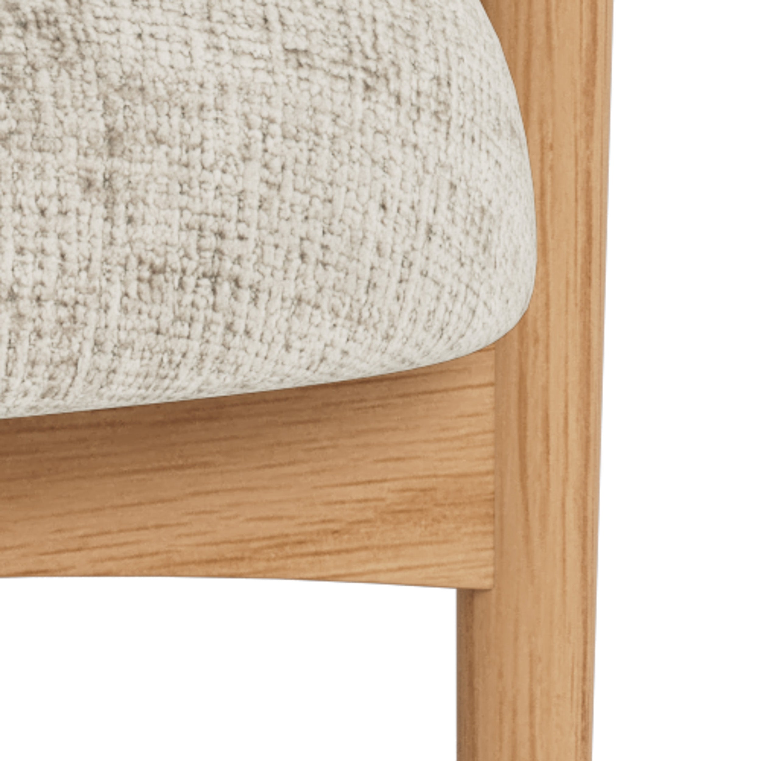 Fotel wypoczynkowy w stylu skandynawskim - lite drewno dębowe, ergonomiczna forma, miękkie siedzisko | Ren