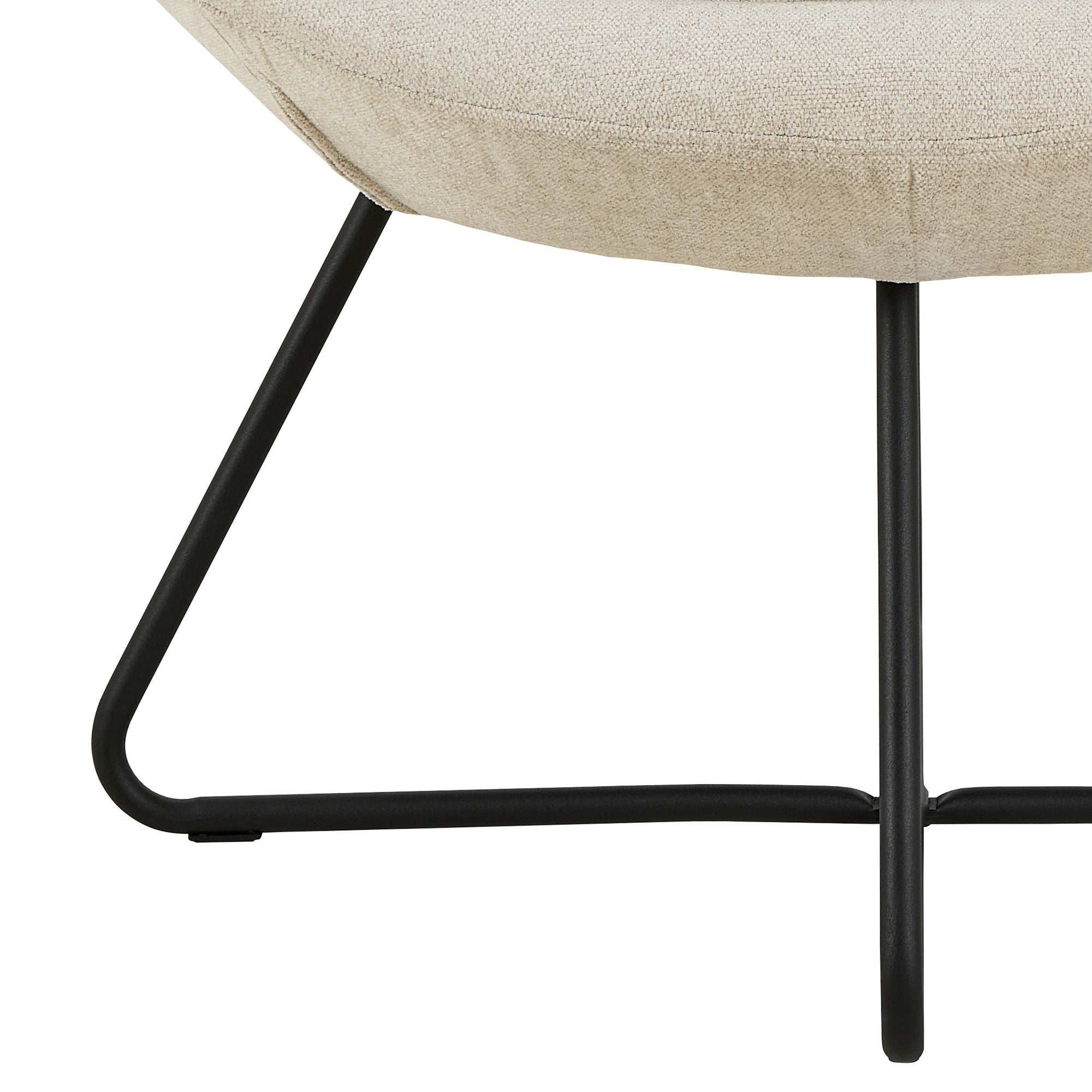 Fotel wypoczynkowy z profilowanym oparciem w stylu nowoczesnym - metalowa podstawa, kompaktowa forma | Otulo