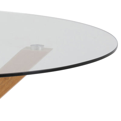 Okrągły stół szklany 119x76 w stylu nowoczesnym | Stela